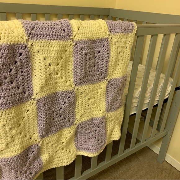 Made by Grandma - Hand Crocheted Baby Blanket - Picture 1 of 2